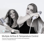 Ellena E1 Blow Dryer + Straighten Hair Brush Dual Mode, Hot Air Brush with 110000RPM High Speed Brushless Motor/Oval Air Barrel/3D Teeth Heated Comb/Handheld Cored, Styler Tool for All Hair Types