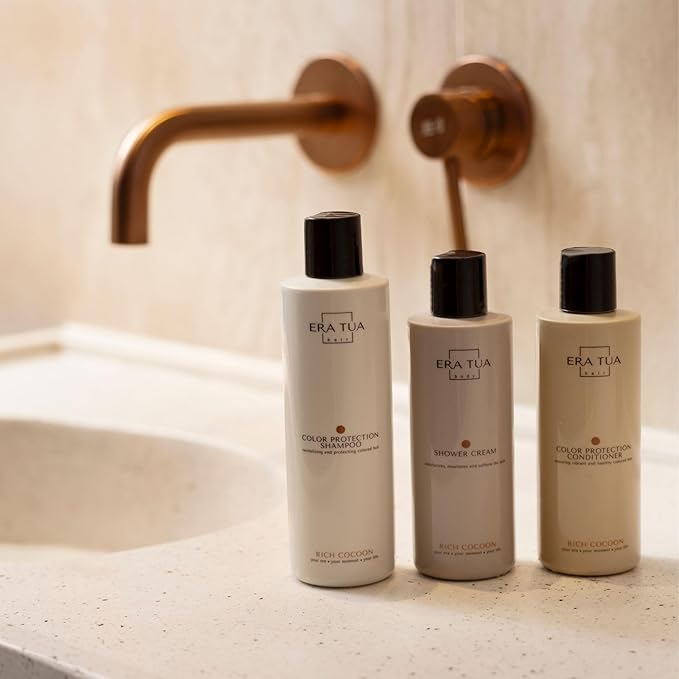 Rich Cocoon Color Protection Shampoo | Dutch Made & Formulated | Color Safe for Color Treated Hair | Premium Cozy Scent of Warm Wood, White Amber & Jasmine sulfate free shampoo | 250 ml