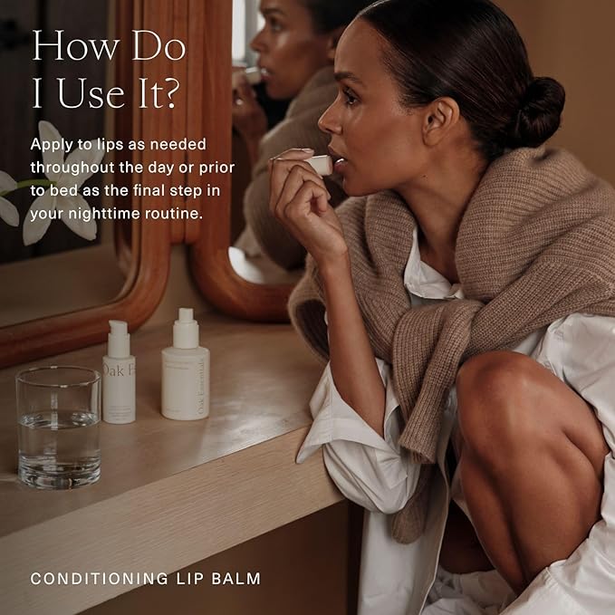 Oak Essentials Conditioning Lip Balm | Nourishing Antioxidant Lip Care with Shea Butter & Botanical Oils | Clean Moisturizing Balm for Dry, Chapped Lips, 3.6g