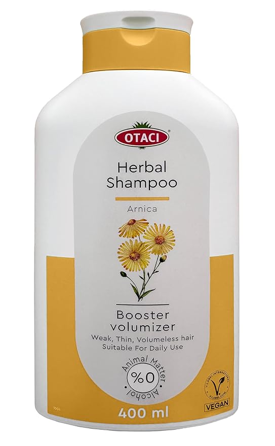 OTACI Herbal Strengthening and Volumizing Shampoo with Arnica, Everyday Use For Weak, Fine, and Flat Hair, Horsetail, Ginseng, Provitamin B5, No Paraben, No Silicon, No Alcohol 13.5 Fl Oz
