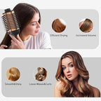 Blow Dryer Brush, Hair Dryer Brush in One, 1200W Large Oval Hot Air Volumizer & Straightener, Anti-Frizz Blowout Styling Brush, Dual Voltage 110–240V (3 Inch) Black