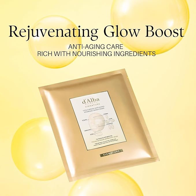 d'alba Piedmont Signature Vita Capsule Hydrogel Mask 8-Shape 1BOX (4 Sheets)