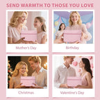 Rose Facial Skin Care Set, 33 Pcs Bath & Body Spa Basket for Women, Beauty Care Kit, Sheet Mask, Makeup Bag, Face Serum, Bath Bomb, Perfume, Christmas, Mother Day, Valentine's, Birthday, Baby Shower