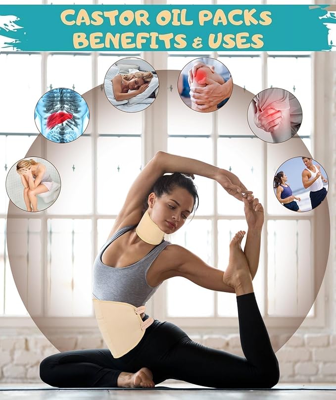 Castor Oil Organic Cold Pressed Unrefined Glass Bottle, 100% Pure and Hexane Free, Ideal for Castor Oil Pack, Skin Care, and Hair Growth, 16 Fl Oz