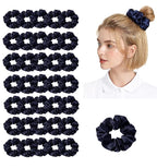 36Pack Womens Silk Scrunchies Satin Scrunchy Hairtie Hairbands Silky Hair Ties Elastics Hairs Bow Accessory Ponytail Holder