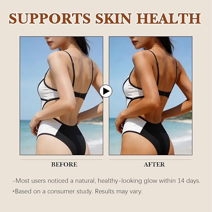 Tanning Drops to Drink | Oral Sunless Tanning Drops for Natural Sun-Kissed Glow | Vegan, Watermelon Flavor for Face & Body | Supports Healthy Skin Radiance for All Skin Types | 1.69 Fl Oz (M-1Pack)