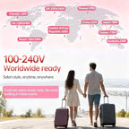 Negative Ion Thermal 1.5 Inch Brush for Blowout Look, Ceramic Curling Brush with Anti-Scald Nylon Bristles,10 Temps & Auto Shut-Off, Dual Voltage Travel Hair Styling Tool