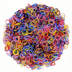 3200 Pcs Elastic Rubber Bands Small Hair Ties Hair Rubber Mini Hair Bands Hair Elastics Tiny Soft Holder Ponytails for Girls (Dark Multicolor)