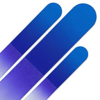 Glass Nail File - Mont Bleu Premium Set of 3 Crystal Nail Files in Pouch - Handmade Gifts - Best Glass Nail Files for Natural Nails - Washable Double Sided Nail File - Etched Nail Files