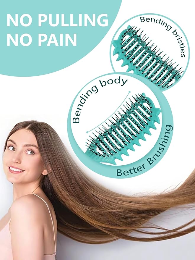 Curl Defining Brush for Curly Hair, 2025 Vented Detangling Brush for Wet, Curl Styling Brush for Women, Less Pulling, Defines & Shapes, Great Gift for Curly Hair Women (Green)