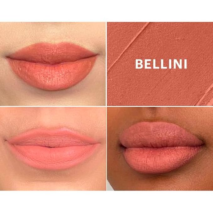 Glo Skin Beauty Suede Matte Lip Crayon (Bellini) - Longwearing Formula Stays On All Day, With Conditioning Shea Butter + Mango Seed Oil for a Velvety Smooth Finish
