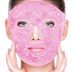 Cold Face Eye Masks Ice Face Mask Hot Cold Compress for Dark Circles, Puffiness, Migraines, Headache, Stress, Redness, Cooling Face Masks for Women Man, Skin Care