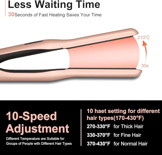 3/10 Inch Pencil Flat Iron, Small Flat Irons for Short Hair, Beard and Pixie Cut, Mini Hair Straightener Small Ceramic with Adjustable Temperature, Include Glove