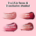 e.l.f. Glossy Lip Stain Shades 4 Days Kit, Long-Lasting Lip Stains For A Sheer Pop Of Color & Subtle Gloss Finish, Vegan & Cruelty-Free, 4 Shades