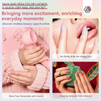 SAVILAND Quick Dry Nail Polish: 6Pcs Hot Sheer Color Fingernail Polish Set Neutral Solid Color Pink Nudes Glitter Nail Polish Kit Castor Oil Non Gel Nail Lacquer Finger Toe Nail Art Home DIY Gift Set