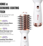 Hair Dryer Brush Blow Dryer Brush 4 in 1, 2 Inch Hot Air Brush for Hair Drying & Styling | Ionic Oval Barrel for Smooth, Frizz-Free Volume Blowout, Dual Voltage Lightweight Travel Hair Dryer Brush