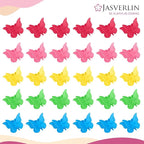 Colorful Mini Butterfly Hair Clips Claw Y2K 90s Cute No Slip Accessories for Women Girls Kids Thin Thick Curly Hair 50 pcs Set Bulk (Basic Color)