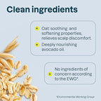 ATTITUDE Hair Shampoo for Sensitive Dry Scalp, EWG Verified, Soothing Oat, Dry and Damaged Hair, Naturally Derived Ingredients, Vegan and Plant-Based, Nourishing, Avocado Oil, 32 Fl Oz