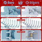 TOCESS Hair Claw Clips for Women - Large 8PK Neutral Matte Jumbo Square Hair Clips for Thick, Thin, Long, Short, Curly Hair Girls, Big Jaw Clip Set for Daily Use (Glacier Blue)