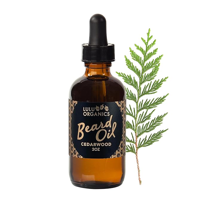 Argan Oil for Beard – Natural Moisturizer for Men, Supports Facial Hair Growth, Beard Oil for Men with Cade Berry Cedar Wood Scent, Softens Hair for a Healthy Groomed Look, 2oz Bottle