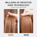 Travel Size Hair Dryer Dual Voltage Hair Styler, 110-240V 2 Inch Oval Jet Brush, Blow Dryer with Universal Adapter for Worldwide Use