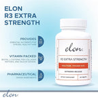 Elon R3 Extra Strength for Hair Growth - Supplements for Women to Grow Thicker, Fuller Hair, Advanced Formula with 5000 mcg Biotin Per Serving and Collagen, 60 Count (Pack of 2)