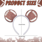 Game Day Fans Headbands for Women&Men, Glitter Ball Sports Hairbands, Sports Themed Hair Accessory, Team Party Favor