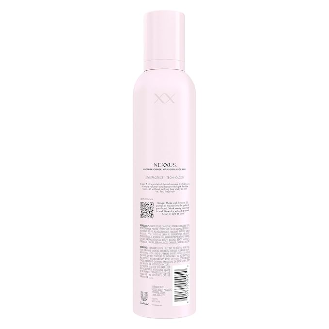 Nexxus Styling Hair Mousse for Volume Medium Hold Mousse Powered by STYLEPROTECT Technology 10.6 oz