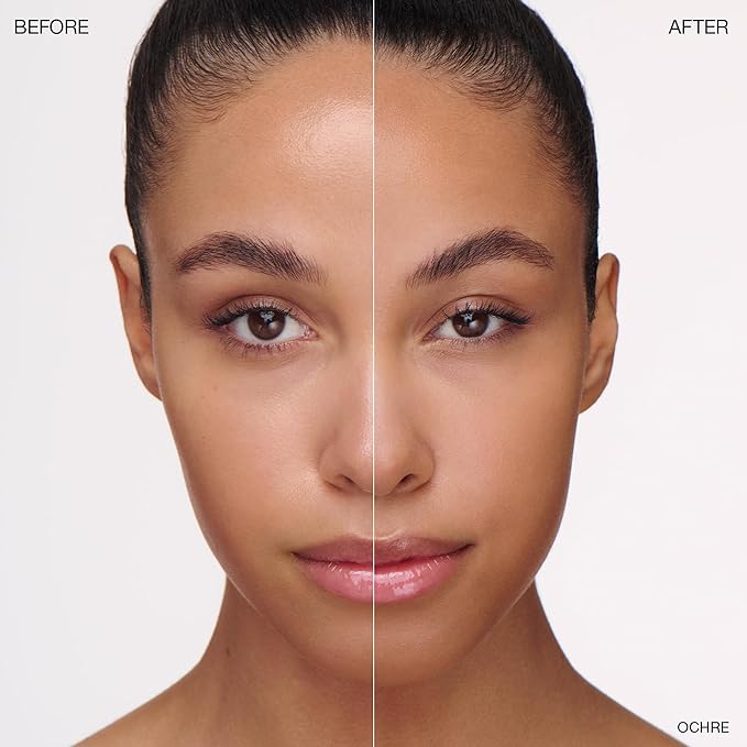 Ogee Sculpted Skin-Perfecting Makeup Setting Powder - Ochre - FULL SET (Case & Refill) - Lightweight Powder Foundation Made with 70% Organic Ingredients