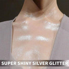 Hair Glitter Body Glitter Spray, 150ML Glitter Hairspray Silver Glitter Spray for Hair and Body, Hair Glitter for Kids Women, Body Shimmer Festival Rave and Makeup 4.2 Fl Oz
