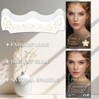 Glitter Freckles, Holographic Face and Body Glitter Tattoo Sparkle for Women Gold Glow Cosmetic Star Makeup Accessories for Festival Rave (12pcs Gold)