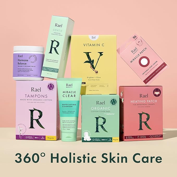 Rael Vitamin C Face Masks – Brighten + Glow with Pomegranate and Citrus Fruit Extract, All Skin Types, Korean Skin Care (5 Count)