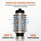 3 in 1 Rotating Hair Dryer Brush, Auto Rotating Blow Dryer Brush Spinning with 2 Brushes (2" & 1.5"), Negative Ionic Brush Blow Dryer, Round Brush Blow Dryer Volumize Curling 100-120V