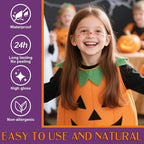 10Pcs Halloween Face Makeup Patches, Glitter Freckles Face Tattoo for Teenagers & Young Women, Sparkle Freckles Makeup Patches, Waterproof Face Glitter Freckles (10Pcs Red)