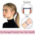 LuSeren 120 Pcs No Damage Hair Ties for Thick Hair, Large Soft Seamless Nylon Hair Elastics for Women, Ponytail Holders, Hair Accessories – Neutral Colors