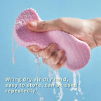 2024 Upgraded Soft Exfoliating Bath Sponges 4 Pcs, Gentle Exfoliating Body Scrub, Quick-Dry, Deep Cleansing, African Net Sponge, for All Skin Types