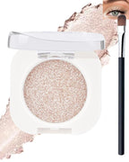 Single Glitter Eyeshadow, Sparkly Shimmer Glitter Eye Shadow Highlighter Palette Makeup, High Pigment Waterproof Champagne Pressed Eye Shadows Powder with Lightweight, Blendable for Daily Eye Look-11