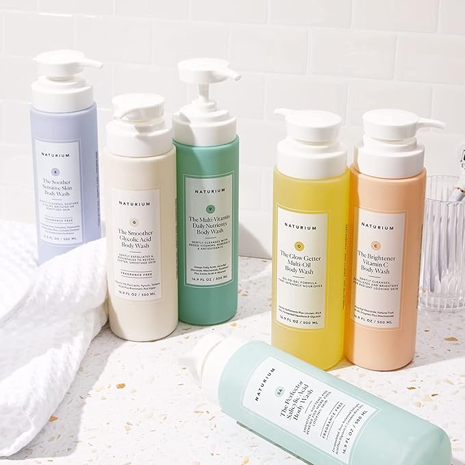 Naturium The Multi-Vitamin Daily Nutrients Body Wash, Hydrating Cleanser, 16.9 oz