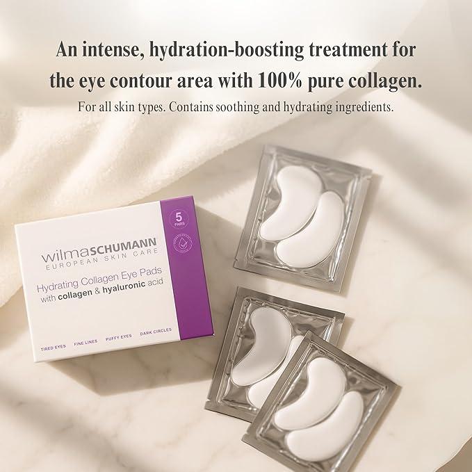WILMA SCHUMANN Collagen Under Eye Patches, Dark Circle & Wrinkles Under Eye Mask, Pack of 5
