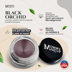 Mommy Makeup Waterproof Stay Put Gel Eyeliner Pot with Micropigments - Smudge-Proof, Long Lasting, Highly Pigmented Cream Eye Liner, 0.14 oz (Black Orchid)