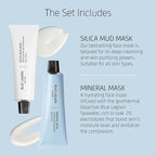 Blue Lagoon Signature Masks Travel Set, Includes Facial Mask Targeting Hydration, Calmness, Exfoliation & Nourishment, Leaving Skin Glowing and Radiant, 4 pack Skincare Gift Set