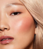 MAKE Beauty Heat Stroke Cream Blush Stick for Cheeks with Natural Hydrating Dewy Finish. Creamy Gel Blush Balm - Shade Bask, Coral Pink Cheek Tint