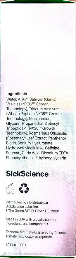 SickScience PowerCycle Exosome Hair Growth Serum - Clinically Advanced Scalp Treatment for Thinning Hair, Hair Loss Prevention & Regrowth - Lightweight Formula for Women & Men, Without Minoxidil, 60mL