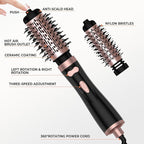 3 in 1 Rotating Hair Dryer Brush, Auto Rotating Blow Dryer Brush Spinning with 2 Brushes (2" & 1.5"), Negative Ionic Brush Blow Dryer, Round Brush Blow Dryer Volumize Curling 100-120V