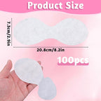 100 Sheets Disposable Eye Mask, Disposable Non Woven Eye Care Cotton Eyemask DIY for Skincare Spa Wrap Moisture Retention Cosmetic Facial Paper Toner, Serum, Or Lotion