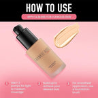 Frankie Rose Cosmetics Matte Perfection Foundation Makeup – Long-Lasting, Hydrating Foundation for Semi-Matte Finish - Full Coverage for All Skin Types - (Vintage) 1.0 US fl oz / 30 ml