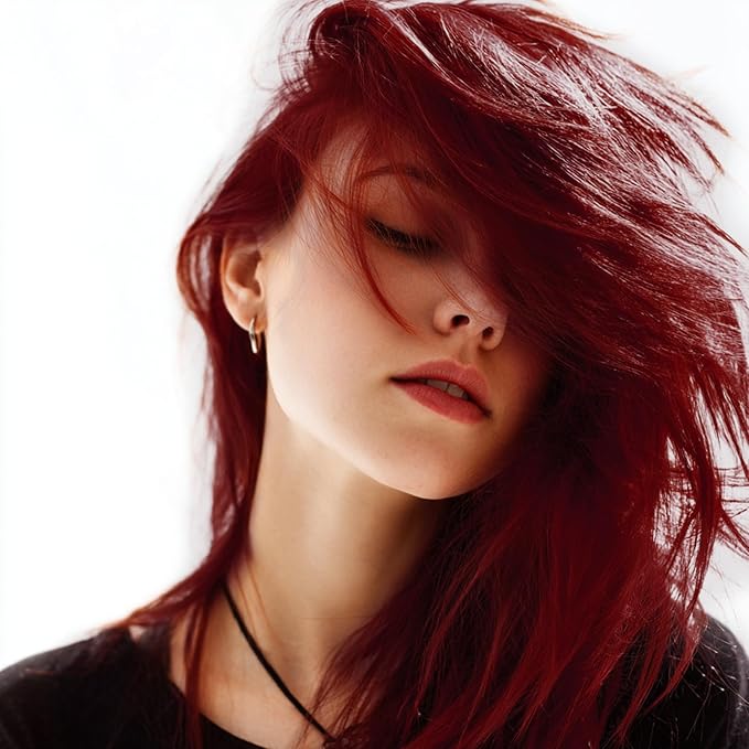 VOLLUCK Temporary Hair Color Spray, Instant Washable Hair Dye for All Hair Types, Vibrant Color for Party, Halloween, Cosplay, and Daily Use (Red)