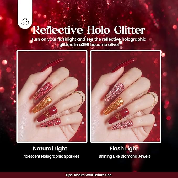 Beetles Winter Gel Nail Polish 20 Winter Colors Cat Eye Gel Polish Set Gift Spree Burgundy Red Purple with Magnet Pen Base Top Coat DIY Salon Manicured Soak Off UV LED Gifts for Women Gemstone Party