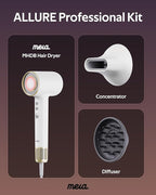 Professional Bi-Ionic Hair Dryer- mera Classic -Fast Drying Salon Results Blowdryer w/Magnetic Diffuser & Concentrator for Women, One Button Safe Mode for Cooling, cUL Certified, Lightweight, Travel