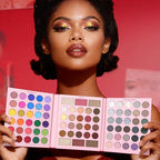 UCANBE 86 Colors Makeup Palette with 15PCS Brushes Set, Matte Glitter Eyeshadow, Highlighter, Blush & Contour All in One – Vibrant, Neutral & Smoky Shades – Valentine’s & Birthday Holiday Gift Set